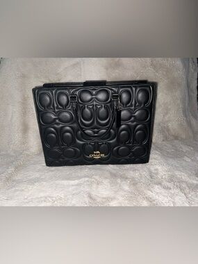 Coach Black Large Maggie Tote Signature Leather NWT